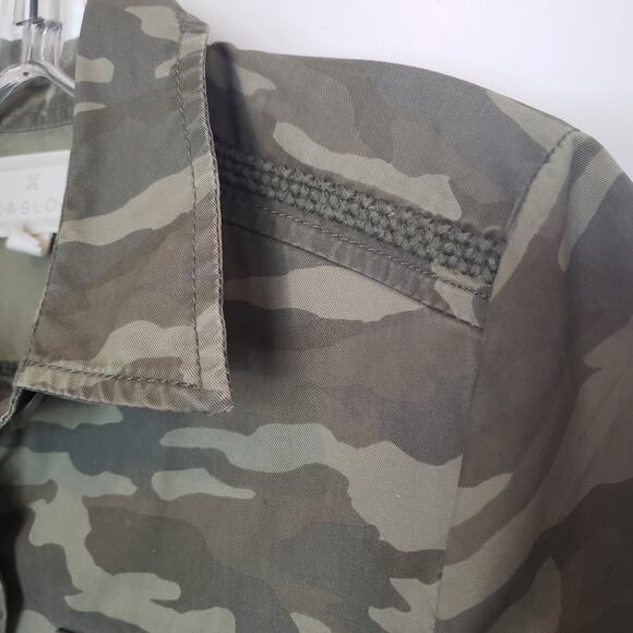 Caslon Nordstrom Camo Lightweight Utility Pocket Jacket Embroidered XS - Picture 3 of 11